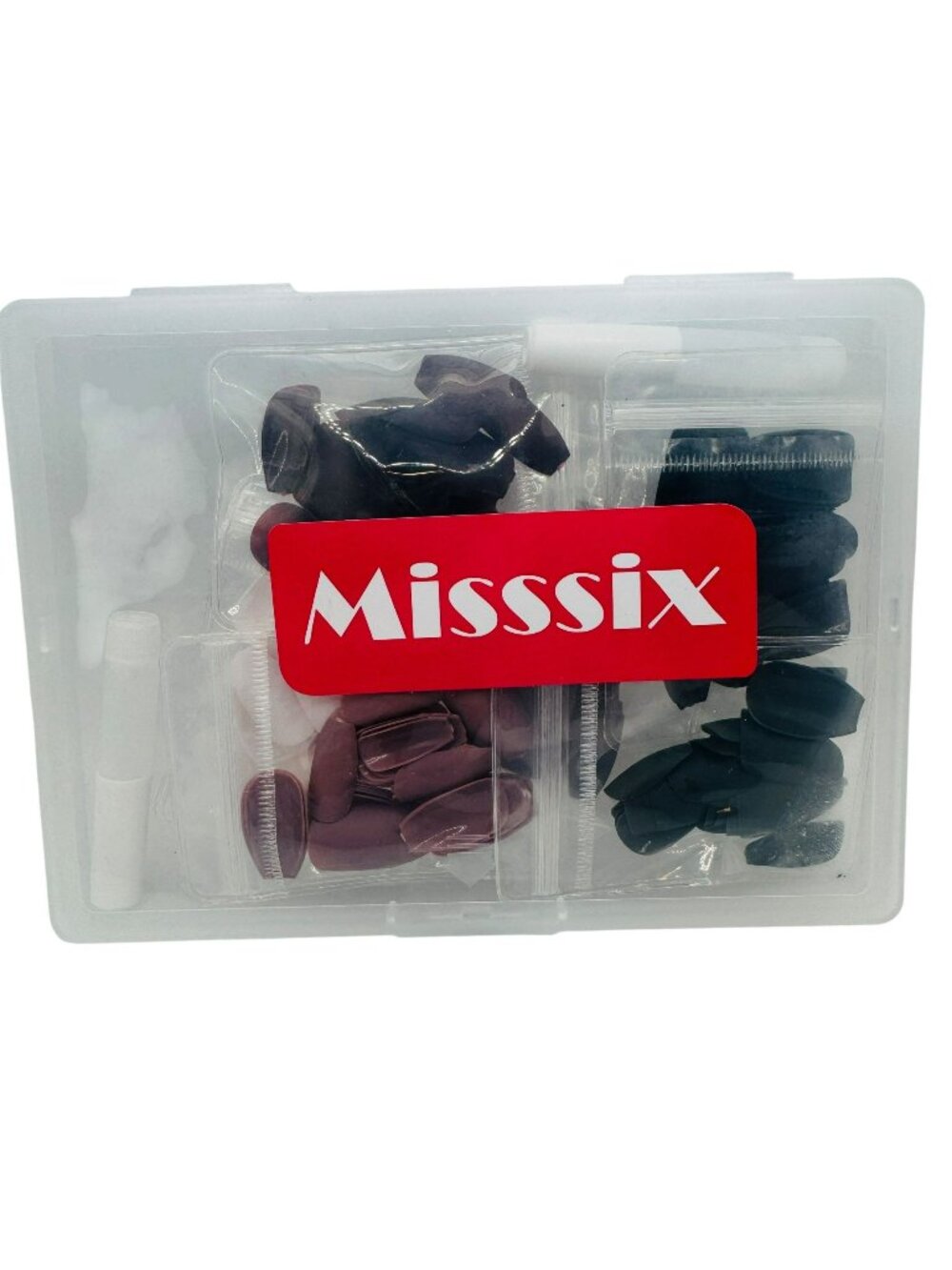 Misssix Nail Tips Kit With Assorted Colors & Shapes In Storage Box